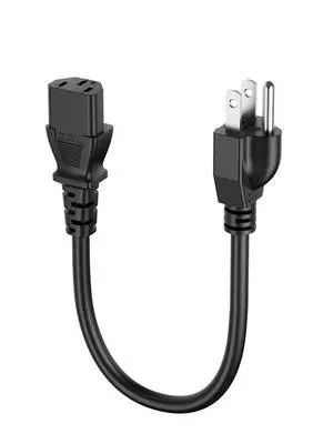 2-Pack 18AWG Universal Power Cord 1FT NEMA 5-15P to IEC320C13 | c13 power cord,Computer Power Cord,3 prong ac power cord,Black PVC Molding,0.3M,UL Safety Certification,SJT 2-Pack 18AWG Universal Power Cord 1FT NEMA 5-15P to IEC320C13 | c13 power cord,Computer Power Cord,3 prong ac power cord,Black PVC Molding,0.3M,UL Safety Certification,SJT