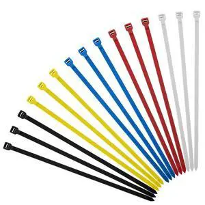 100PCS 12 Inch Colored Zip Ties, 120LBS Strength Heavy Duty, PA66 Nylon | 0.3 inch Wide, Assorted 5 Colors, Self-Locking UV Resistant Cable Ties for Color-Coded Cable Management 100PCS 12 Inch Colored Zip Ties, 120LBS Strength Heavy Duty, PA66 Nylon | 0.3 inch Wide, Assorted 5 Colors, Self-Locking UV Resistant Cable Ties for Color-Coded Cable Management