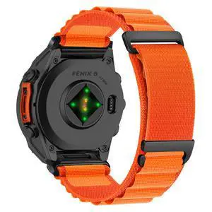 QuickFit 22 mm Replacement Watch Strap Compatible with Garmin Fenix E/Fenix 8 47 mm/Fenix 7 Pro/Fenix 6 Pro, Adjustable Bracelet, Nylon Sport Band for Garmin Tactix 8 47 mm - Orange QuickFit 22 mm Replacement Watch Strap Compatible with Garmin Fenix E/Fenix 8 47 mm/Fenix 7 Pro/Fenix 6 Pro, Adjustable Bracelet, Nylon Sport Band for Garmin Tactix 8 47 mm - Orange