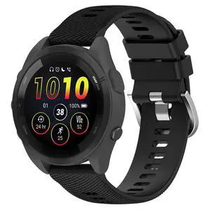 For Garmin Forerunner 265S Replacement Band 18mm Replacement Wrist Watch Strap Band For Garmin Forerunner 265S/255S/255S Music(Silicone Black) For Garmin Forerunner 265S Replacement Band 18mm Replacement Wrist Watch Strap Band For Garmin Forerunner 265S/255S/255S Music(Silicone Black)