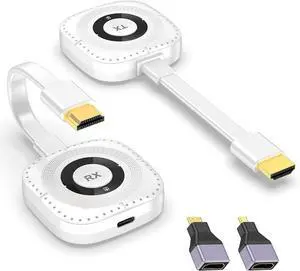 Wireless HDMI Transmitter and Receiver, Wireless HDMI Extender, Plug & Play | 4K 30Hz| Stream from PC/Laptop/Projector to Monitor/TV| 328FT Long Range| for Business/Conference/Home Theater Wireless HDMI Transmitter and Receiver, Wireless HDMI Extender, Plug & Play | 4K 30Hz| Stream from PC/Laptop/Projector to Monitor/TV| 328FT Long Range| for Business/Conference/Home Theater