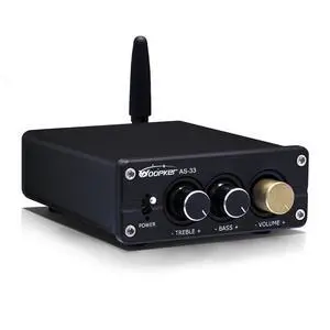 AS-33 Stereo Receivers Amplifier Home Audio,2 Channel 200W Dual TPA3116 Class D Amp,Bluetooth 5.3 Amplifier for Home Speakers, Audio Receiver with RCA,AUX Input AS-33 Stereo Receivers Amplifier Home Audio,2 Channel 200W Dual TPA3116 Class D Amp,Bluetooth 5.3 Amplifier for Home Speakers, Audio Receiver with RCA,AUX Input