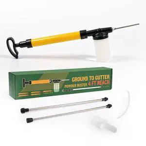 Diatomaceous Earth Powder Duster with 4 FT Adjustable Extension Pole, Hand Pump Powder Applicator Dispenser Sprayer for Garden & Home Pest Control, Anti-Clogging, Yellow Diatomaceous Earth Powder Duster with 4 FT Adjustable Extension Pole, Hand Pump Powder Applicator Dispenser Sprayer for Garden & Home Pest Control, Anti-Clogging, Yellow