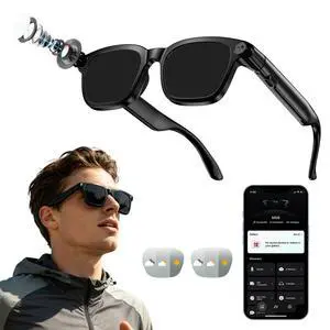 Smart Glasses with Camera for Men Women AI Translation Sunglasses | 8MP HD Camera, Video Recording, Bluetooth, Type-C Charging, Open-Ear Audio Glasses, Include Replaceable Photochromic Lenses Smart Glasses with Camera for Men Women AI Translation Sunglasses | 8MP HD Camera, Video Recording, Bluetooth, Type-C Charging, Open-Ear Audio Glasses, Include Replaceable Photochromic Lenses