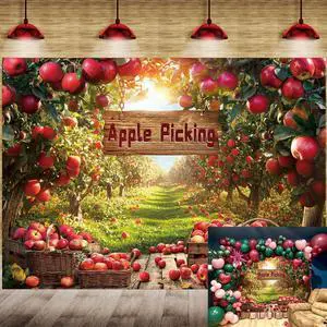 Apple Picking Backdrop 8x6FT Fall Apple Orchard Photography Background Autumn Red Apple Tree Farm Harvest Photo Backdrops for Kids Family Thanksgiving Party Decorations Photo Props Apple Picking Backdrop 8x6FT Fall Apple Orchard Photography Background Autumn Red Apple Tree Farm Harvest Photo Backdrops for Kids Family Thanksgiving Party Decorations Photo Props