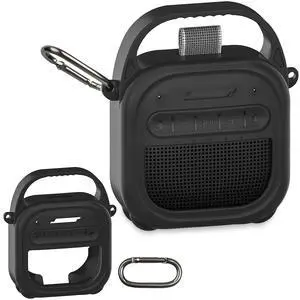Silicone Cover Case for Bose New SoundLink Micro 2nd Gen Bluetooth Speaker | Protective Soft Silicone Case with Handle and Metal Carabiner, Shockproof and Anti-Scratch Cover (Black) Silicone Cover Case for Bose New SoundLink Micro 2nd Gen Bluetooth Speaker | Protective Soft Silicone Case with Handle and Metal Carabiner, Shockproof and Anti-Scratch Cover (Black)