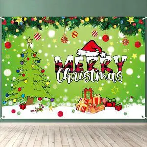 8x6ft Merry Christmas Backdrop Banner Green Cartoon Theme Christmas Party Decorations Xmas Tree Santa Photography Background Snowy Winter Party Decoration Props 8x6ft Merry Christmas Backdrop Banner Green Cartoon Theme Christmas Party Decorations Xmas Tree Santa Photography Background Snowy Winter Party Decoration Props