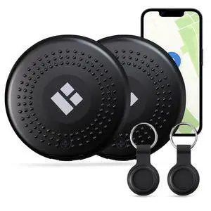 Tech Solutions Smart Tracker Tag with Audible Alarm, Bluetooth, 2-Pack | Apple find my app compatible, tracking keys, wallets, luggage & pets Tech Solutions Smart Tracker Tag with Audible Alarm, Bluetooth, 2-Pack | Apple find my app compatible, tracking keys, wallets, luggage & pets