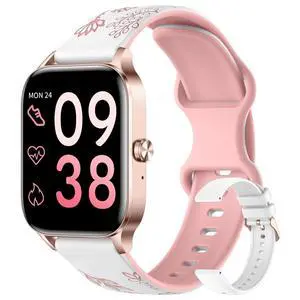 Smart Watch for Women(Answer/Make Calls),1.83"HD Screen,24/7 Heart Rate/Spo2/Sleep/ Monitor Pedometer,Fitness Tracker with 120+ Sports Modes,IP68 Waterproof,Compatible with iPhone/Android2 Bands Smart Watch for Women(Answer/Make Calls),1.83"HD Screen,24/7 Heart Rate/Spo2/Sleep/ Monitor Pedometer,Fitness Tracker with 120+ Sports Modes,IP68 Waterproof,Compatible with iPhone/Android2 Bands
