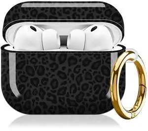 Compatible with AirPod Pro 3rd Gen(2025) Case,Protective Case for AirPod Pro 3rd Gen, Shockproof with Carabiner, Wireless Charging Compatible for Women Men (Grey and Black Leopard Print) Compatible with AirPod Pro 3rd Gen(2025) Case,Protective Case for AirPod Pro 3rd Gen, Shockproof with Carabiner, Wireless Charging Compatible for Women Men (Grey and Black Leopard Print)