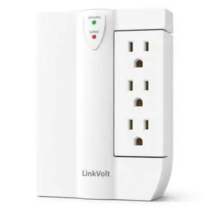 LINKVOLT Surge Protector Wall Tap Extender 90° with USB Ports 6 AC 1200J 5ft Extension Cord LINKVOLT Surge Protector Wall Tap Extender 90° with USB Ports 6 AC 1200J 5ft Extension Cord