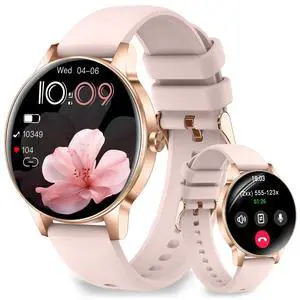 Smart Watches for Women Answer/Make Call,1.27" HD Fitness Tracker for Android iPhone,Heart Rate SpO2 Sleep Monitor,IP68 Waterproof Digital Watch,100+ Sports Activity Trakcer Rose Gold Smart Watches for Women Answer/Make Call,1.27" HD Fitness Tracker for Android iPhone,Heart Rate SpO2 Sleep Monitor,IP68 Waterproof Digital Watch,100+ Sports Activity Trakcer Rose Gold