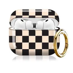 Compatible with AirPod Pro 3rd Gen(2025) Case,Protective Case for AirPod Pro 3rd Gen, Shockproof with Carabiner, Wireless Charging Compatible for Women Men (Black Beige Plaid) Compatible with AirPod Pro 3rd Gen(2025) Case,Protective Case for AirPod Pro 3rd Gen, Shockproof with Carabiner, Wireless Charging Compatible for Women Men (Black Beige Plaid)