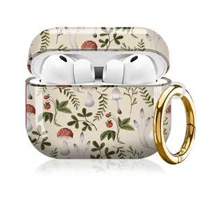 Compatible with AirPod Pro 3rd Gen(2025) Case,Protective Case for AirPod Pro 3rd Gen, Shockproof with Carabiner, Wireless Charging Compatible for Women Men (Vintage Mushroom Strawberry) Compatible with AirPod Pro 3rd Gen(2025) Case,Protective Case for AirPod Pro 3rd Gen, Shockproof with Carabiner, Wireless Charging Compatible for Women Men (Vintage Mushroom Strawberry)