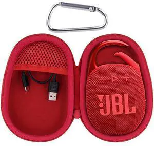 Hard Case for JBL Clip 5 Speaker, Red | EVA case construction, Water-resistant design, Dust-resistant design, Protective case only Hard Case for JBL Clip 5 Speaker, Red | EVA case construction, Water-resistant design, Dust-resistant design, Protective case only