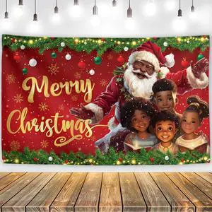 Christmas Backdrop 71×43 Inch Black Santa Xmas Home Party Decor | Black Santa Xmas Decor, Photo Booth Background, Wall Ornament for Christmas Indoor Home Holiday Parties Christmas Backdrop 71×43 Inch Black Santa Xmas Home Party Decor | Black Santa Xmas Decor, Photo Booth Background, Wall Ornament for Christmas Indoor Home Holiday Parties