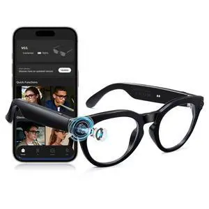 AI Smart Glasses with Camera 8MP, 4K Photos & 1080P Video Recording AI Q&A Translation TR90 Frame Lightweight Bluetooth 5.4 Music/Calls Fast-Charge AI Smart Glasses with Camera 8MP, 4K Photos & 1080P Video Recording AI Q&A Translation TR90 Frame Lightweight Bluetooth 5.4 Music/Calls Fast-Charge