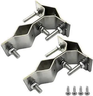 Double Antenna Masts Mount Clamp - Heavy Duty Stainless Steel Pole to Pole Clamp - Double Pipe Connection Clamp for Antenna Pole / Pipeline Mounting (T clamp - 2 pcs) Double Antenna Masts Mount Clamp - Heavy Duty Stainless Steel Pole to Pole Clamp - Double Pipe Connection Clamp for Antenna Pole / Pipeline Mounting (T clamp - 2 pcs)