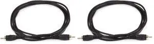 Single-Channel Cable - 6 Feet - Black | RCA Plug/Plug Male/Male, Ideal for Short, Low-Frequency Connections (Pack of 2) Single-Channel Cable - 6 Feet - Black | RCA Plug/Plug Male/Male, Ideal for Short, Low-Frequency Connections (Pack of 2)