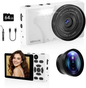 4K Digital Camera for Photography Autofocus,18X Zoom, 64MP Portable Pocket Camera for Vlogging Travel Video, Compact Point and Shoot Digital Camera for Beginners with 64GB Card 4K Digital Camera for Photography Autofocus,18X Zoom, 64MP Portable Pocket Camera for Vlogging Travel Video, Compact Point and Shoot Digital Camera for Beginners with 64GB Card
