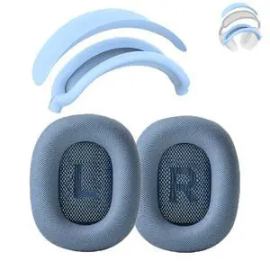 Ear Cushion Compatible with AirPods Max, 2-in-1 Silicone Headband Cushion+Headband Cover, Upgraded and Enhanced Magnetic Attachment, Protein Leather Earpads&Headband Cover for AirPods Max 2 Kit-Blue Ear Cushion Compatible with AirPods Max, 2-in-1 Silicone Headband Cushion+Headband Cover, Upgraded and Enhanced Magnetic Attachment, Protein Leather Earpads&Headband Cover for AirPods Max 2 Kit-Blue