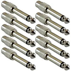 Store RCA to 1/4 TS Adapter - RCA Female to 1/4 Inch Male Mono TS Plug Adapter - All Metal Connectors with High Grip Treads - 10 Pack Store RCA to 1/4 TS Adapter - RCA Female to 1/4 Inch Male Mono TS Plug Adapter - All Metal Connectors with High Grip Treads - 10 Pack