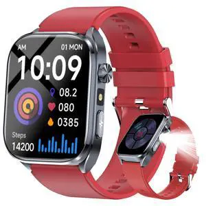 Advanced Health Smartwatch for Women Men with Real-Time Monitoring of Heart Rate, Sleep Quality and Stress Levels, Always-On DisplayBright Flashlight (Red) Advanced Health Smartwatch for Women Men with Real-Time Monitoring of Heart Rate, Sleep Quality and Stress Levels, Always-On DisplayBright Flashlight (Red)