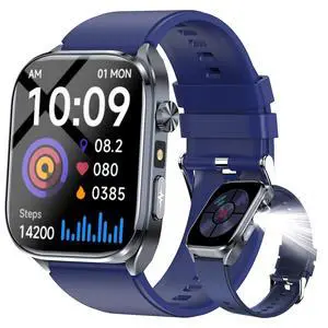 Advanced Health Smartwatch for Women Men with Real-Time Monitoring of Heart Rate, Sleep Quality and Stress Levels, Always-On DisplayBright Flashlight (Blue) Advanced Health Smartwatch for Women Men with Real-Time Monitoring of Heart Rate, Sleep Quality and Stress Levels, Always-On DisplayBright Flashlight (Blue)