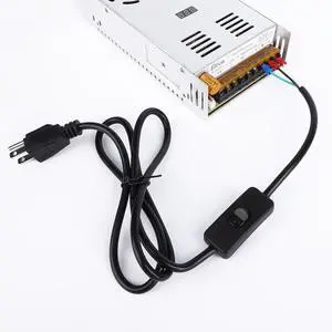 24V Power Supply and 4FT Power Cable 3 Prong Grounding Plug 24V Power Supply and 4FT Power Cable 3 Prong Grounding Plug