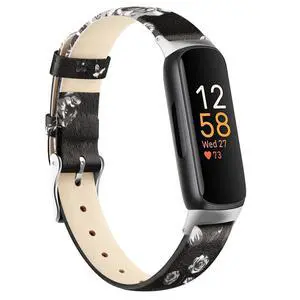 Leather Band Compatible for Fitbit Inspire 3 Bands Women Men, Classic Soft Genuine Leather Straps for Fitbit Inspire 3/Inspire 2/Inspire HR/Inspire Leather Band Compatible for Fitbit Inspire 3 Bands Women Men, Classic Soft Genuine Leather Straps for Fitbit Inspire 3/Inspire 2/Inspire HR/Inspire