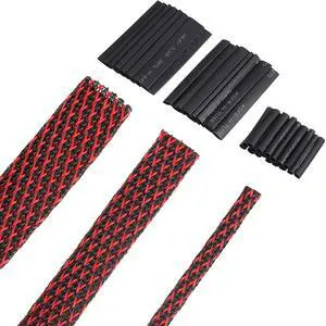 50ft PET Expandable Braided Cable Sleeve, Wire Loom Braid Sleeving with 127 Pieces Shrink Tube for Audio Video and Other Home Device Cable Automotive Wire(1 Inch, 1/4 Inch, 3/4 Inch,Red) 50ft PET Expandable Braided Cable Sleeve, Wire Loom Braid Sleeving with 127 Pieces Shrink Tube for Audio Video and Other Home Device Cable Automotive Wire(1 Inch, 1/4 Inch, 3/4 Inch,Red)