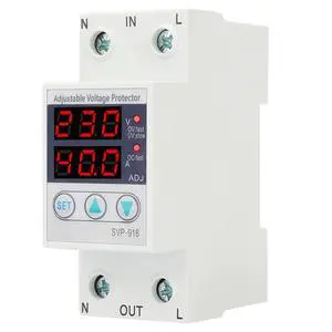 Single Phase Voltage Current Protector 230VAC Adjustable Over Under Voltage Protection for Appliances(63A) Single Phase Voltage Current Protector 230VAC Adjustable Over Under Voltage Protection for Appliances(63A)