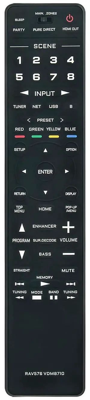Replacement Remote RAV576 VDM8710, Fit for Yamaha AV Receiver | RX-A2A RX-A4A RX-A6A RX-A8A RX-A4ABL Replacement Remote RAV576 VDM8710, Fit for Yamaha AV Receiver | RX-A2A RX-A4A RX-A6A RX-A8A RX-A4ABL