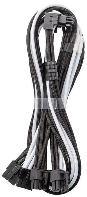 E-Series Pro ModFlex Sleeved 12V-2x6 12VHPWR 90° StealthSense PCIe Cable for EVGA G/G+ / P/P+ / T (Variant A, Black + White) E-Series Pro ModFlex Sleeved 12V-2x6 12VHPWR 90° StealthSense PCIe Cable for EVGA G/G+ / P/P+ / T (Variant A, Black + White)