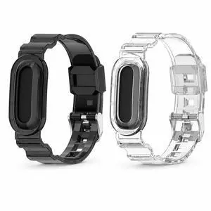 Silicone Band Compatible with Google Fitbit Air, Replacement Sport Strap, Soft Translucent Watch Band with Secure Metal Buckle, Adjustable Lightweight Wristband for Men Women, Band Only Silicone Band Compatible with Google Fitbit Air, Replacement Sport Strap, Soft Translucent Watch Band with Secure Metal Buckle, Adjustable Lightweight Wristband for Men Women, Band Only