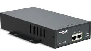 PROCET PoE Iniector 75W Active PoE++ Gigabit, 6KV Surge Protection, -40°F to 149°F for Duhua/Axis PTZ Camera, Sisco/Ubiquiti AirFiber mmWave Bridge/Wireless Access Point, Smart Factory, Small Cell PROCET PoE Iniector 75W Active PoE++ Gigabit, 6KV Surge Protection, -40°F to 149°F for Duhua/Axis PTZ Camera, Sisco/Ubiquiti AirFiber mmWave Bridge/Wireless Access Point, Smart Factory, Small Cell