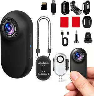 Magnetic Wearable Mini Body Camera, 30m Waterproof, Compact & Light | Accessories & Memory Card Included, HandsFree Mini Wearable Body Action Camera for Security, Work, Guard & Travel Magnetic Wearable Mini Body Camera, 30m Waterproof, Compact & Light | Accessories & Memory Card Included, HandsFree Mini Wearable Body Action Camera for Security, Work, Guard & Travel