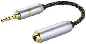 3.5MM Male to 4.4MM Female Conversion Cable AC8G OFC Adapter Cable,Aging Resistance PVC Material,Metal Shell,Gold-Plated Plug 2.7inch 4.4MM Female 3.5MM Male to 4.4MM Female Conversion Cable AC8G OFC Adapter Cable,Aging Resistance PVC Material,Metal Shell,Gold-Plated Plug 2.7inch 4.4MM Female