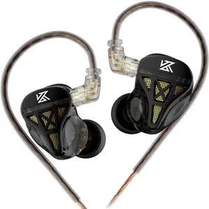 KZ DQS Semi-Open in-Ear Earphones, Black | HiFi Musician Monitor IEM, Dynamic Driver Earbuds, Semi-Open Wired Headphones, Detachable 2-Pin Cable, Bass Gaming Headset KZ DQS Semi-Open in-Ear Earphones, Black | HiFi Musician Monitor IEM, Dynamic Driver Earbuds, Semi-Open Wired Headphones, Detachable 2-Pin Cable, Bass Gaming Headset