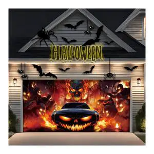 Halloween Garage Door Banner - 6x13 ft Skull Large Hanging Backdrop Halloween Garage Door Cover Wall Decorations for Outdoor Indoor, Holiday Party, Home, Yard, and Window Decoration Halloween Garage Door Banner - 6x13 ft Skull Large Hanging Backdrop Halloween Garage Door Cover Wall Decorations for Outdoor Indoor, Holiday Party, Home, Yard, and Window Decoration