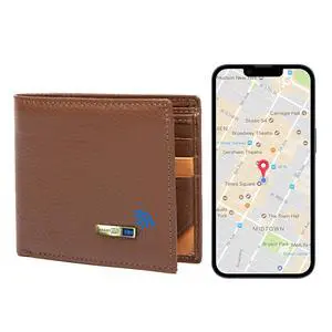 Electronic Finder Anti-Lost Bluetooth Wallet Tracker, Mens Wallet with GPS Position Locator & Finder (Carbon Black) (Brown) Electronic Finder Anti-Lost Bluetooth Wallet Tracker, Mens Wallet with GPS Position Locator & Finder (Carbon Black) (Brown)