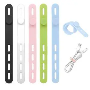 30PCS Silicone Cable Ties, Elastic Cord Organizer Wraps with Locking Buckle, Reusable Wire Management Straps for Home Office Travel, Charger Headphone Cord Keeper(5 Colors) 30PCS Silicone Cable Ties, Elastic Cord Organizer Wraps with Locking Buckle, Reusable Wire Management Straps for Home Office Travel, Charger Headphone Cord Keeper(5 Colors)