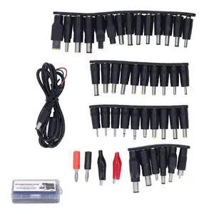 45PCS Universal Laptop DC Power Adapter Plug Kit with 5.5x2.1mm Female Base, Notebook Power Supply Connector Tips for Computer Charger Replacement 45PCS Universal Laptop DC Power Adapter Plug Kit with 5.5x2.1mm Female Base, Notebook Power Supply Connector Tips for Computer Charger Replacement