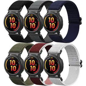 6-Pack Bands for Garmin Bounce 2 Smartwatch, Elastic Nylon Lightweight Soft Stretchable Replacement Straps for Bounce 2 Watch Boys Girls 6-Pack Bands for Garmin Bounce 2 Smartwatch, Elastic Nylon Lightweight Soft Stretchable Replacement Straps for Bounce 2 Watch Boys Girls