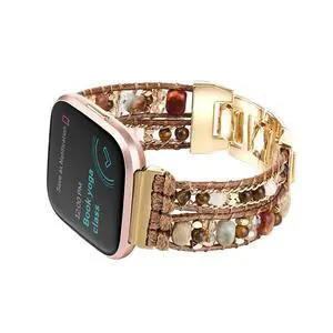 Boho Braided Bracelet Compatible with Fitbit Versa 4/Versa 3/Sense/Sense 2 Bands for Women, Handmade Woven Beaded Strap for Fitbit Smartwatch Boho Braided Bracelet Compatible with Fitbit Versa 4/Versa 3/Sense/Sense 2 Bands for Women, Handmade Woven Beaded Strap for Fitbit Smartwatch