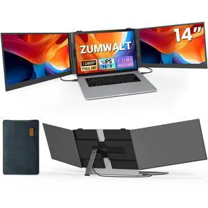 Laptop Screen Extender, Ultra Thin 14" 1080P FHD Triple Portable Monitor | For Laptops 13-17.3", 2.2lbs Lightweight, Travel Dual Monitor, Plug-Play, Aluminum Extended, for Mac/Windows/PS5/Chrome Laptop Screen Extender, Ultra Thin 14" 1080P FHD Triple Portable Monitor | For Laptops 13-17.3", 2.2lbs Lightweight, Travel Dual Monitor, Plug-Play, Aluminum Extended, for Mac/Windows/PS5/Chrome
