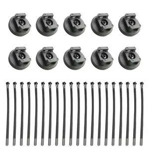 Magnetic Zip Tie Mounts, 10 Pack Heavy Duty Magnetic Cable Holder with 20 Reusable Zip Ties - 31mm Multipurpose Magnet Wire Management Bases for Cord Organizer (Black) Magnetic Zip Tie Mounts, 10 Pack Heavy Duty Magnetic Cable Holder with 20 Reusable Zip Ties - 31mm Multipurpose Magnet Wire Management Bases for Cord Organizer (Black)