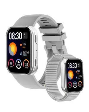Smart Watch for Men/women 1.93" HD Fitness Tracker & band*2 for iOS/Android | 100+ sports activity tracker with hear trate/Stress/sleep monitor,10-15days Battery life waterproof gray Smart Watch for Men/women 1.93" HD Fitness Tracker & band*2 for iOS/Android | 100+ sports activity tracker with hear trate/Stress/sleep monitor,10-15days Battery life waterproof gray