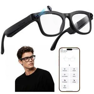 AI Smart Glasses with 8MP Camera, 4K HD Anti-Shake Video & Photo Capture, Real Time Translation, AI Voice Assistant, Open-Ear Bluetooth Audio, AI Recording Glasses for Travel/Vlog/Work AI Smart Glasses with 8MP Camera, 4K HD Anti-Shake Video & Photo Capture, Real Time Translation, AI Voice Assistant, Open-Ear Bluetooth Audio, AI Recording Glasses for Travel/Vlog/Work