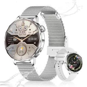 Smart Watches for Women, IP68 Waterproof Fitness Tracker, Answer/Make Calls, 100+ Sport Modes, Heart Rate/Sleep/Steps Monitor for Android Phones and iPhone (Silver) Smart Watches for Women, IP68 Waterproof Fitness Tracker, Answer/Make Calls, 100+ Sport Modes, Heart Rate/Sleep/Steps Monitor for Android Phones and iPhone (Silver)